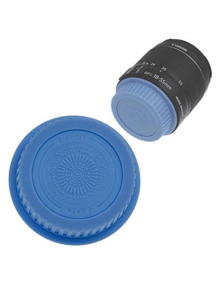 Tapa trasera de lente Fotodiox azul para Canon EOS EF EF-S Tapa trasera de lente Fotodiox azul para Canon EOS EF EF-S