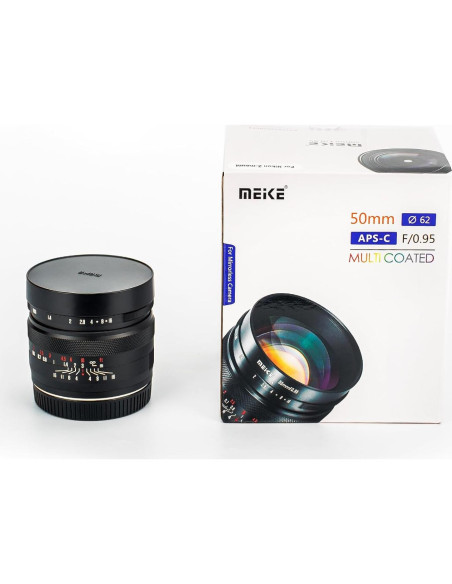 Lente Meike 50mm F0.95 Manual para Canon RF - Compacta y Ligera Lente Meike 50mm F0.95 Manual para Canon RF - Compacta y Ligera