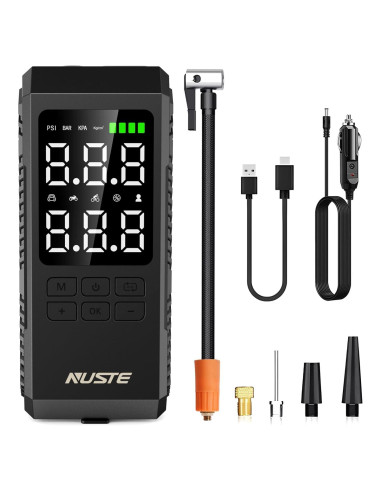Compresor de Aire Portátil NUSTE 150PSI con Luz LED
