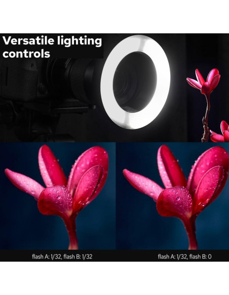 Flash de Anillo LED Godox MF-R76 con Batería 2600mAh Flash de Anillo LED Godox MF-R76 con Batería 2600mAh