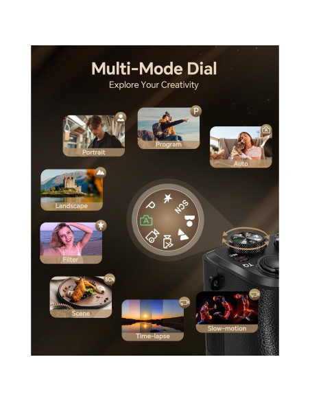 Cámara Digital 8K Fulealfly DC226 88MP WiFi Pantalla Táctil Cámara Digital 8K Fulealfly DC226 88MP WiFi Pantalla Táctil