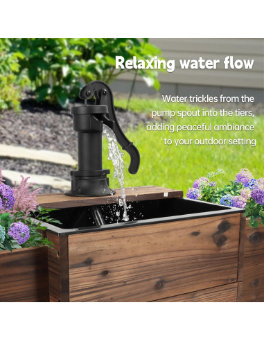 Fuente de Agua Exterior de Madera Abeto T1 90x32.5x54 cm
