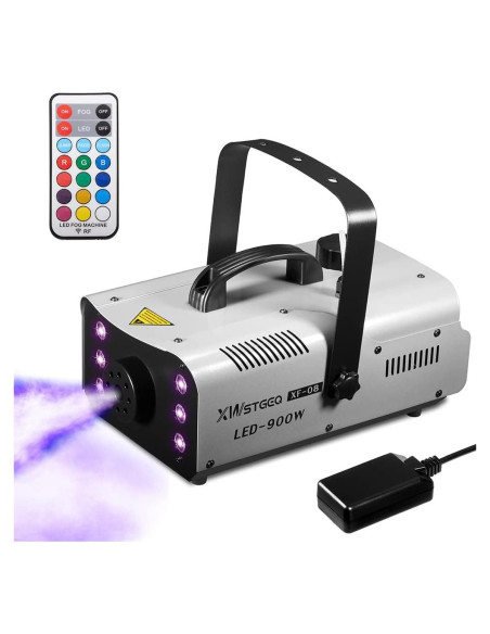 Máquina de Niebla 900W XWSTGEQ con 6 Luces LED y Control Remoto Máquina de Niebla 900W XWSTGEQ con 6 Luces LED y Control Remoto