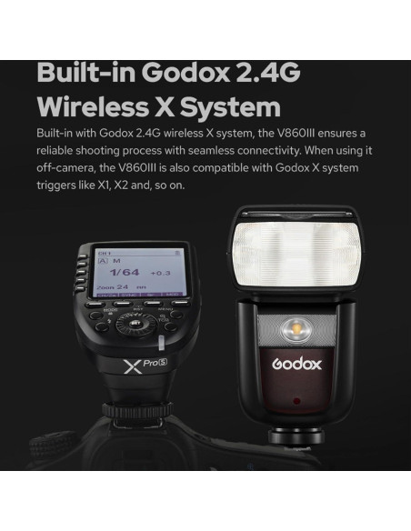 Flash Godox V860III-C para Cámara Canon E-TTL II 7.2V 2600mAh Flash Godox V860III-C para Cámara Canon E-TTL II 7.2V 2600mAh