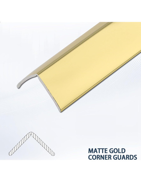 Protectores de Esquinas Coengwui Oro Mate 5m x 2cm PVC Protectores de Esquinas Coengwui Oro Mate 5m x 2cm PVC