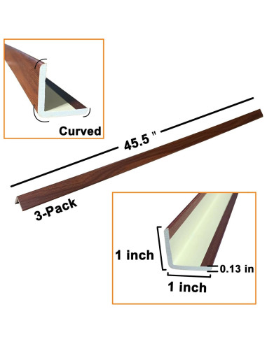 Protector de Esquinas de Pared Yutianli 3PCS 114.3 cm Negro