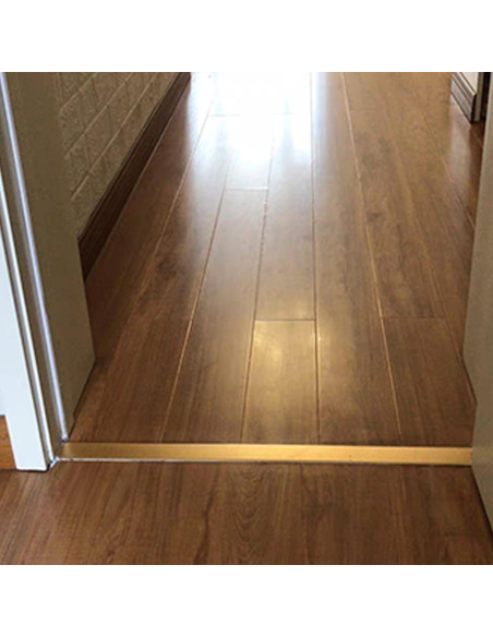 Tira de Moldura de Aluminio en T Trimold 0.9m Oro Mate Tira de Moldura de Aluminio en T Trimold 0.9m Oro Mate