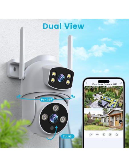 Cámara de Seguridad Inalámbrica XVIM 6MP con Doble Lente Cámara de Seguridad Inalámbrica XVIM 6MP con Doble Lente