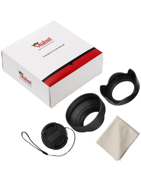 Juego de Parasoles 49mm Veatree para Lentes Canon y Sony Juego de Parasoles 49mm Veatree para Lentes Canon y Sony