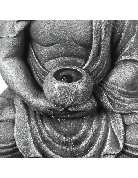 Fuente de Agua Exterior LuxenHome Buddha 87.6 cm con LED Fuente de Agua Exterior LuxenHome Buddha 87.6 cm con LED