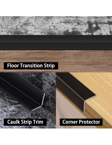 Moldura de Pared Trimold 5m x 2cm PVC Negro Brillante