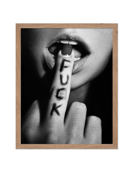 Póster Master Fuck enmarcado beige 20x25 cm arte moderno Póster Master Fuck enmarcado beige 20x25 cm arte moderno