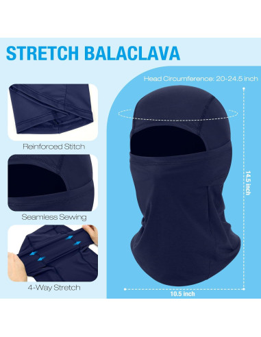 Paquete de 2 Balaclavas Refrigerantes UV Shiesty - Verde Militar y Azul Marino