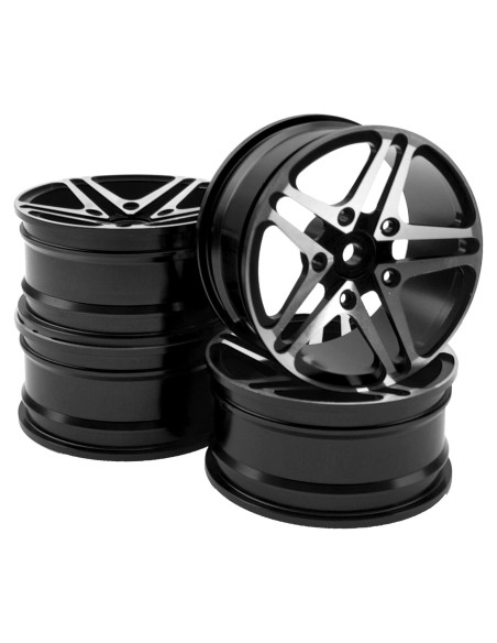 Llantas de Metal RC 1/10 ShareGoo 5-Rayos 52mm 26mm Ancho Llantas de Metal RC 1/10 ShareGoo 5-Rayos 52mm 26mm Ancho