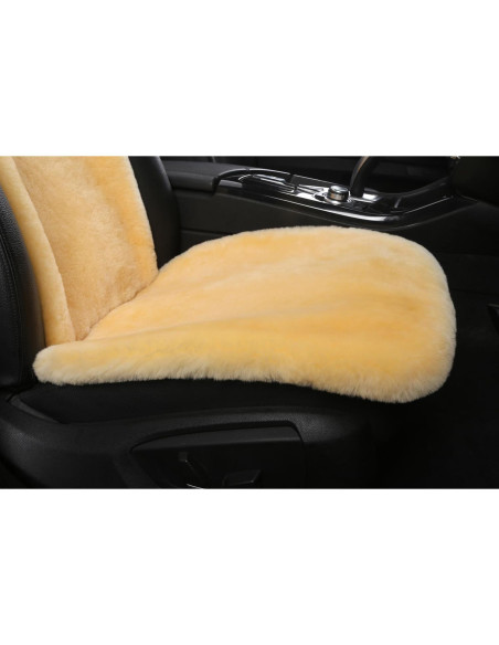 Cojín de Asiento de Coche MLOVESIE Piel de Oveja Beige 49x49cm Cojín de Asiento de Coche MLOVESIE Piel de Oveja Beige 49x49cm