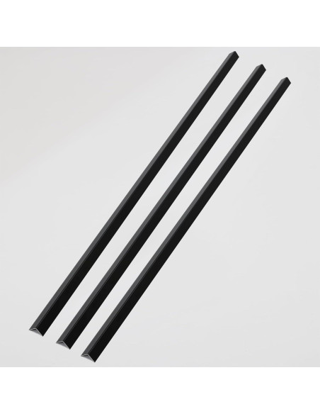 Protectores de Esquinas de Aluminio Coengwui 3Pcs 0.88m Negro Mate Protectores de Esquinas de Aluminio Coengwui 3Pcs 0.88m Negro Mate