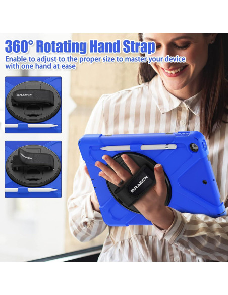 Funda Protectora BRAECNstock para iPad 10.2" 9na/8va/7ma Gen Azul Funda Protectora BRAECNstock para iPad 10.2" 9na/8va/7ma Gen Azul