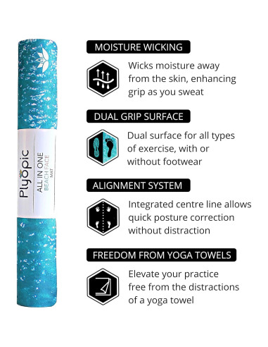 Esteras de Yoga Plyopic Todo en Uno - Caucho Natural 180x65cm