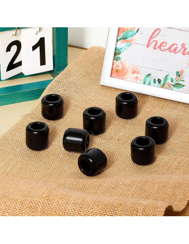 Soportes de Vela Cerámica Suclain 20 Piezas Negros 1.78 cm