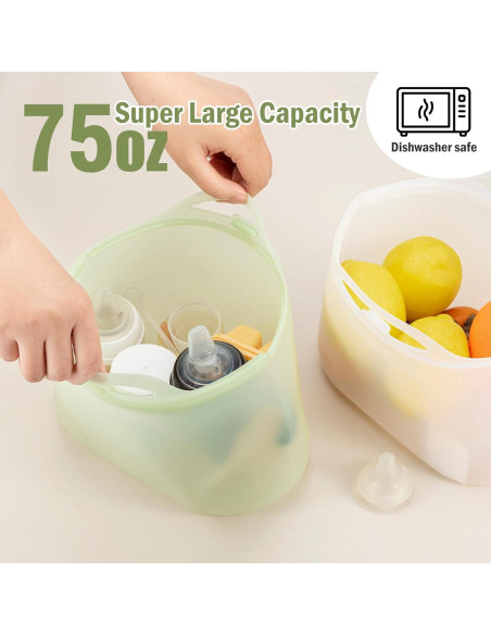 Bolsas Esterilizadoras de Silicona XL Verde Claro - 2400ml Bolsas Esterilizadoras de Silicona XL Verde Claro - 2400ml