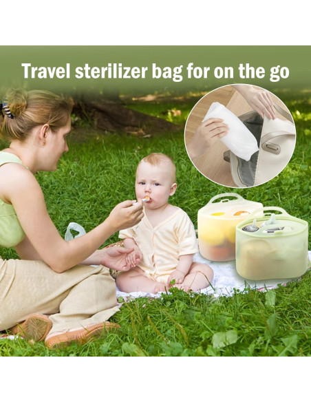 Bolsas Esterilizadoras de Silicona XL Verde Claro - 2400ml Bolsas Esterilizadoras de Silicona XL Verde Claro - 2400ml