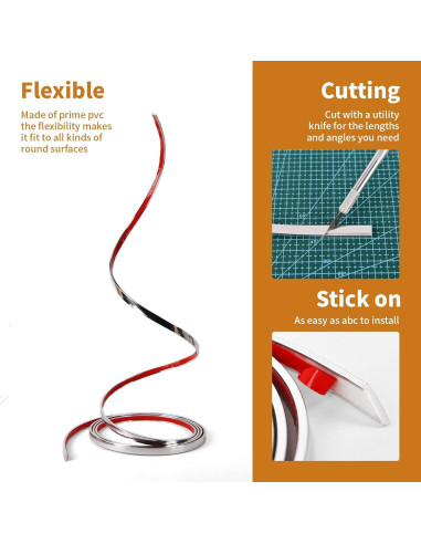 Tira Autoadhesiva WOWSTAR 3.05 m Acero Inoxidable Flexible