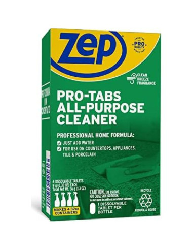 Limpiador Multiusos Ecológico Zep Pro-Tabs - 4 Tabletas
