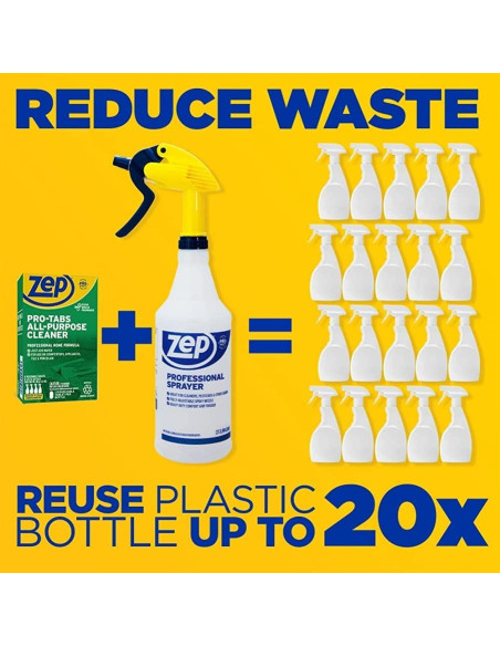Limpiador Multiusos Ecológico Zep Pro-Tabs - 4 Tabletas Limpiador Multiusos Ecológico Zep Pro-Tabs - 4 Tabletas