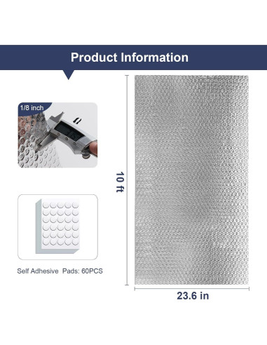 Aislante Reflectante Doble DGSL 60 cm x 3 m para Ventanas