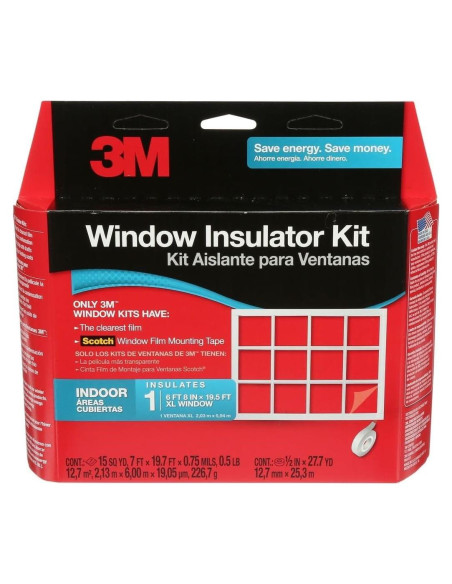 Kit Aislante de Ventana Interior 3M Claro 213.36 x 599.64 cm Kit Aislante de Ventana Interior 3M Claro 213.36 x 599.64 cm