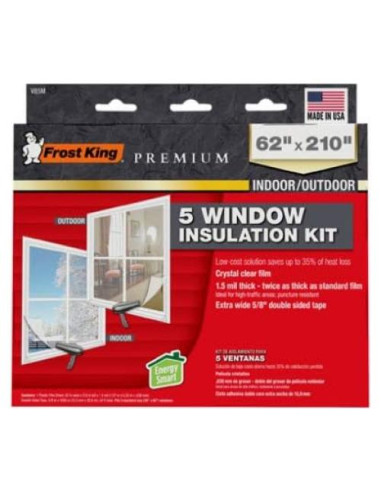 Kit Aislamiento Ventanas Frost King V85M XL 62x210 cm 6 Pzas