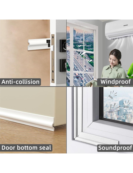Sello de Puerta Aislante Vannesse 299.72 cm Espuma PU Blanco Sello de Puerta Aislante Vannesse 299.72 cm Espuma PU Blanco