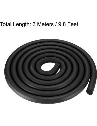 Tira de Sellado de Goma Espuma uxcell 18mm x 3m Negra