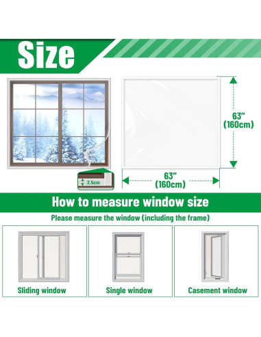Kit de Aislamiento de Ventanas Forestchill 160x160cm Reutilizable