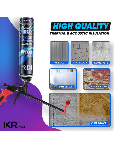 Kit de Aislamiento en Spray ixirpro - 18 Piezas, 720 g Kit de Aislamiento en Spray ixirpro - 18 Piezas, 720 g