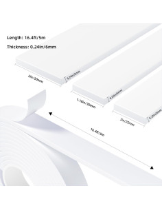 Cinta de Espuma Autoadhesiva KAIYUER 3 cm x 0.6 cm x 5 m 2