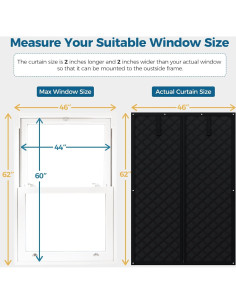 Cortina Térmica Aislante Augblinds 116x157 cm para Ventanas 2