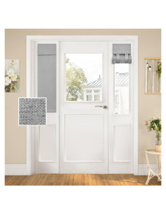 Cortina Blackout HOMEIDEAS 30x101 cm Gris Claro Aislante