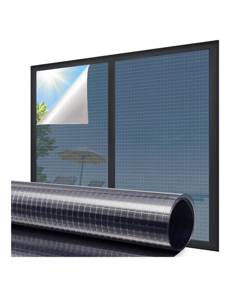 Película de Ventana Coavas One Way 44.5x200 cm Azul Plata Película de Ventana Coavas One Way 44.5x200 cm Azul Plata