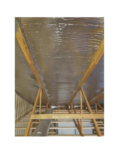 Aislante Reflectante de Burbuja Doble R8 0.91m x 3.05m Plata