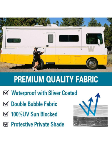 Cortina Reflectante para Ventana de RV BATOUDE 63.5x40.6cm