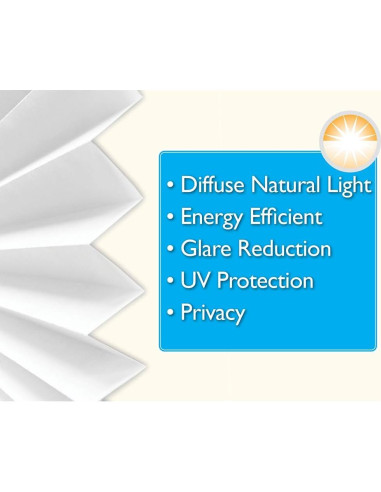 Cortina Plisada Filtrante de Luz Redi Shade 76.2x162.6cm Blanca
