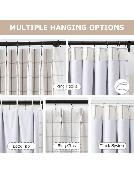 Cortinas Blackout Vision Home Lino de Flax 1.02m x 2.59m Pack 2 Cortinas Blackout Vision Home Lino de Flax 1.02m x 2.59m Pack 2