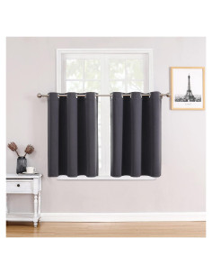 Cortinas Térmicas Aislantes ChrisDowa 2 Paneles 106.68x91.44cm Gris