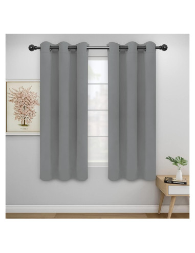 Cortinas Blackout Easy-Going 2 Paneles 106.68x160 cm Gris Claro