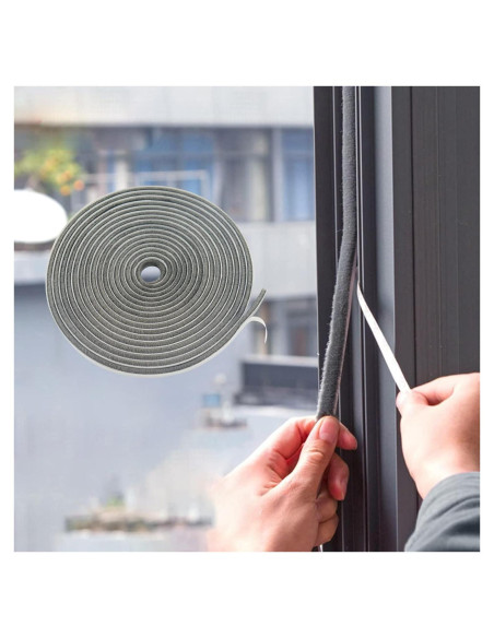 Cinta Selladora Bruiefpap 39.4FT Gris 0.35" Ancho Aislamiento Cinta Selladora Bruiefpap 39.4FT Gris 0.35" Ancho Aislamiento