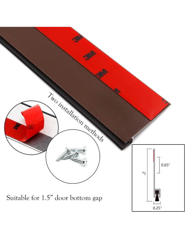 Tope de Puerta de Aluminio BAINING 91.44 cm Marrón con Sello