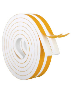 Burlete autoadhesivo ToLanbbt 1.27 cm x 0.64 cm x 7.92 m blanco