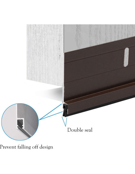 Tope de Puerta de Aluminio BAINING 91.44 cm Marrón con Sello Tope de Puerta de Aluminio BAINING 91.44 cm Marrón con Sello