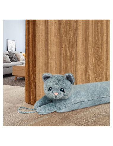 Tapón para Corrientes de Aire NABOWAN Gato 81 cm Gris